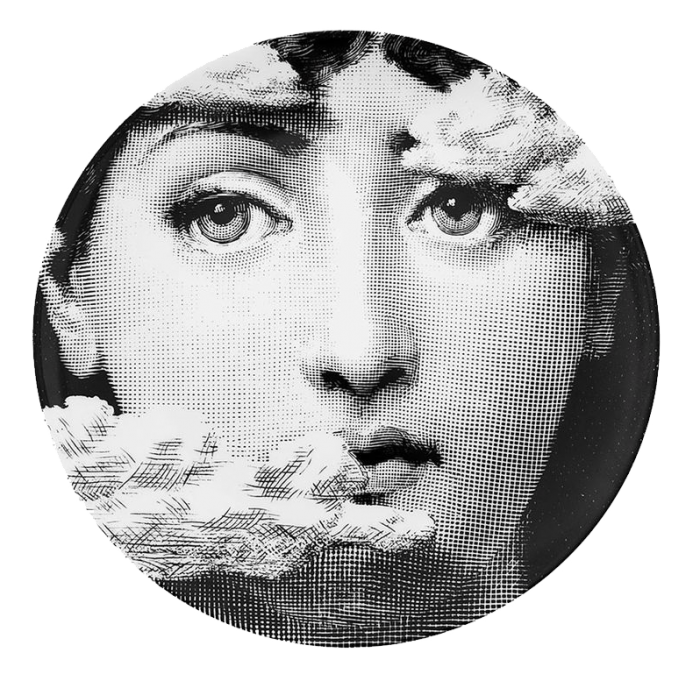 Декоративная тарелка Fornasetti 139 Черный Декоративная тарелка Fornasetti 139 Черный в Челябинске | Loft Concept