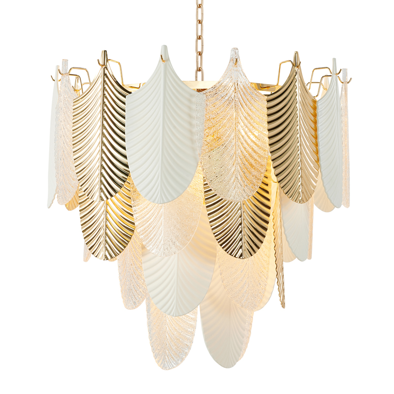 Люстра Abelia Chandelier 62 Золотой Белый Прозрачный Люстра Abelia Chandelier 62 Золотой Белый Прозрачный в Челябинске | Loft Concept