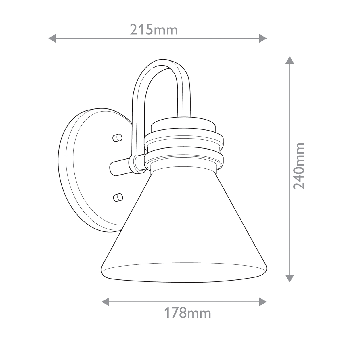 Бра с белым матовым плафоном в форме конуса Kichler в Челябинске