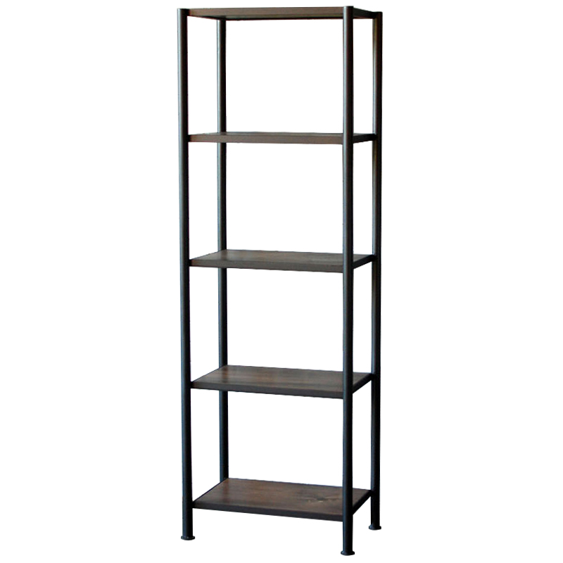 Стеллаж Keelan Industrial Metal Rust Rack Черный Коричневый Стеллаж Keelan Industrial Metal Rust Rack Черный Коричневый в Челябинске | Loft Concept