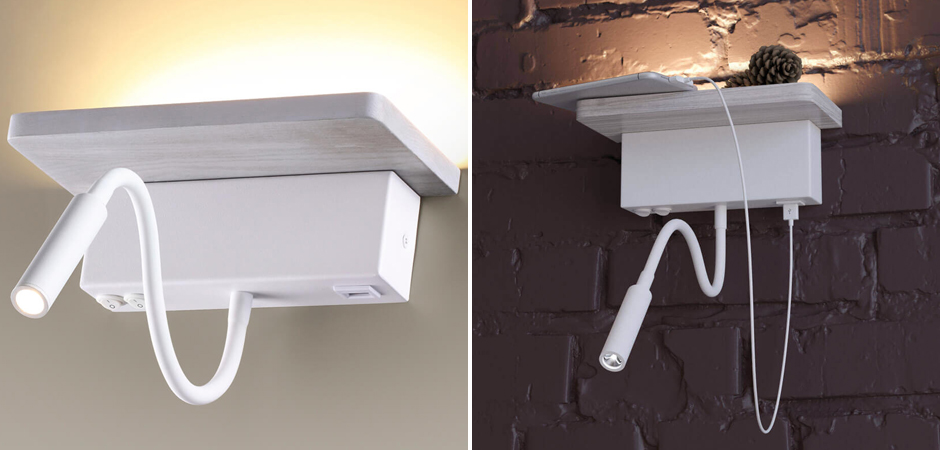 Бра Shirk Белое с USB входом Бра Shirk Белое с USB входом - Loft-Concept в Челябинске