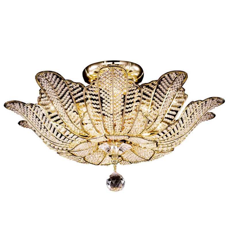Потолочная люстра Franseza Chandelier gold Золотой Прозрачный (Transparent) Потолочная люстра Franseza Chandelier gold Золотой Прозрачный (Transparent) в Челябинске | Loft Concept