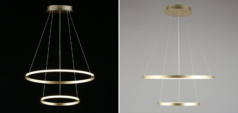 Люстра Ring Horizontal Double Gold Люстра Ring Horizontal Double Gold - Loft-Concept в Челябинске