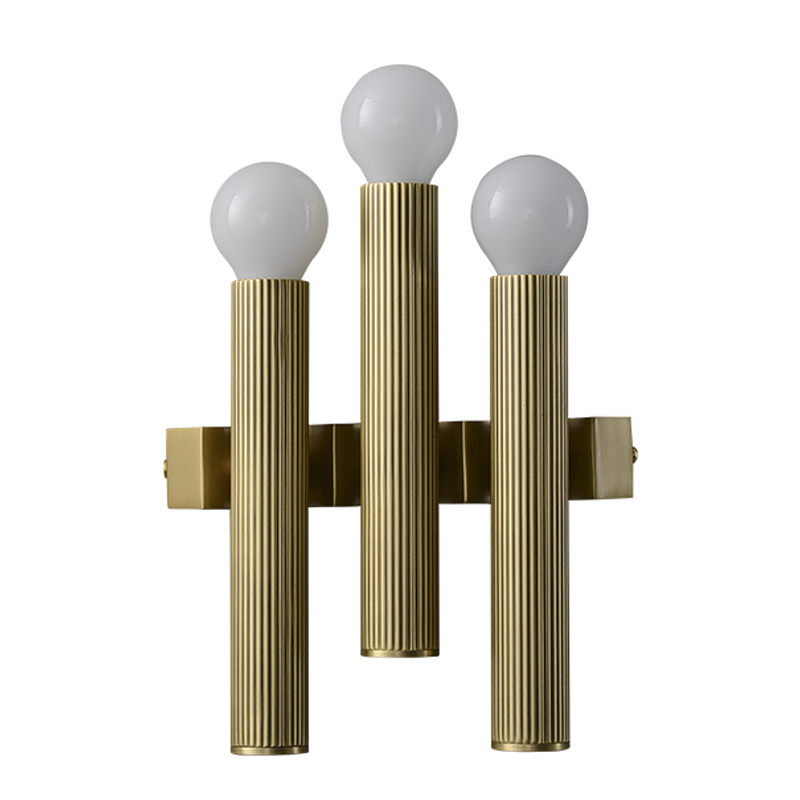Бра Corrugated Brass Wall Lamp Латунь Бра Corrugated Brass Wall Lamp Латунь в Челябинске | Loft Concept