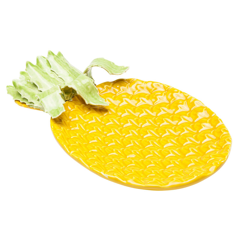 Тарелка Pineapple Plate Желтый Зеленый Тарелка Pineapple Plate Желтый Зеленый в Челябинске | Loft Concept