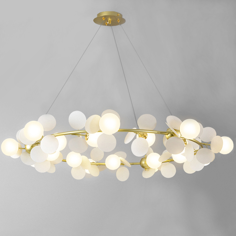 Люстра MATISSE Chandelier circle white Золотой Белый Люстра MATISSE Chandelier circle white Золотой Белый в Челябинске | Loft Concept
