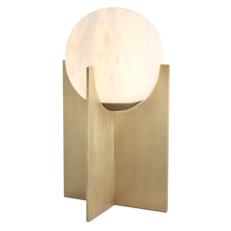 Настольная лампа Eichholtz Table Lamp Scorpios L Латунь Античная полированная Белый Настольная лампа Eichholtz Table Lamp Scorpios L Латунь Античная полированная Белый в Челябинске | Loft Concept