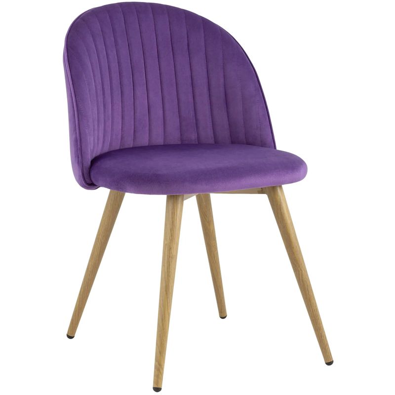 Стул Miruna Chair Лиловый Велюр Лиловый Древесина в Челябинске | Loft Concept 