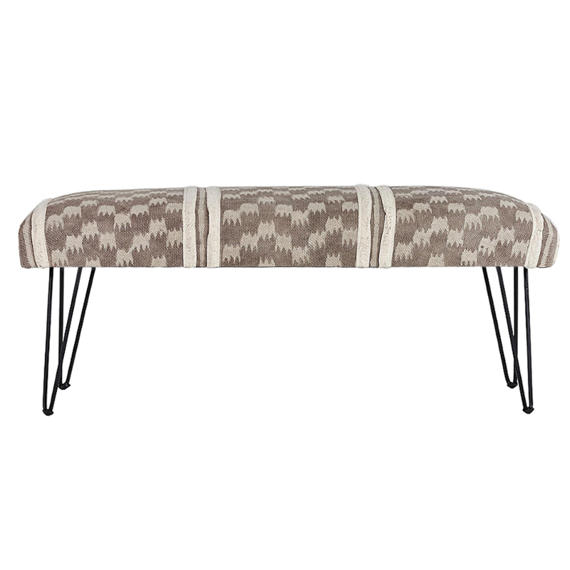 Оттоманка Beige Kilim Ornament Бежево-серый Оттоманка Beige Kilim Ornament Бежево-серый в Челябинске | Loft Concept