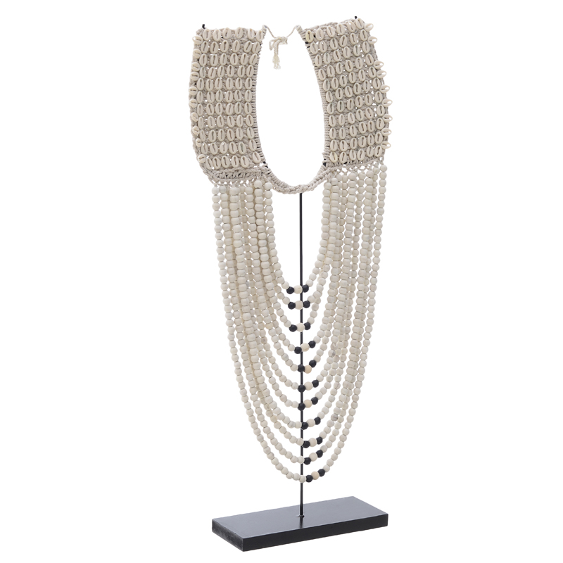 Этническое ожерелье на подставке Seashell Necklace Бежевый Черный Этническое ожерелье на подставке Seashell Necklace Бежевый Черный в Челябинске | Loft Concept