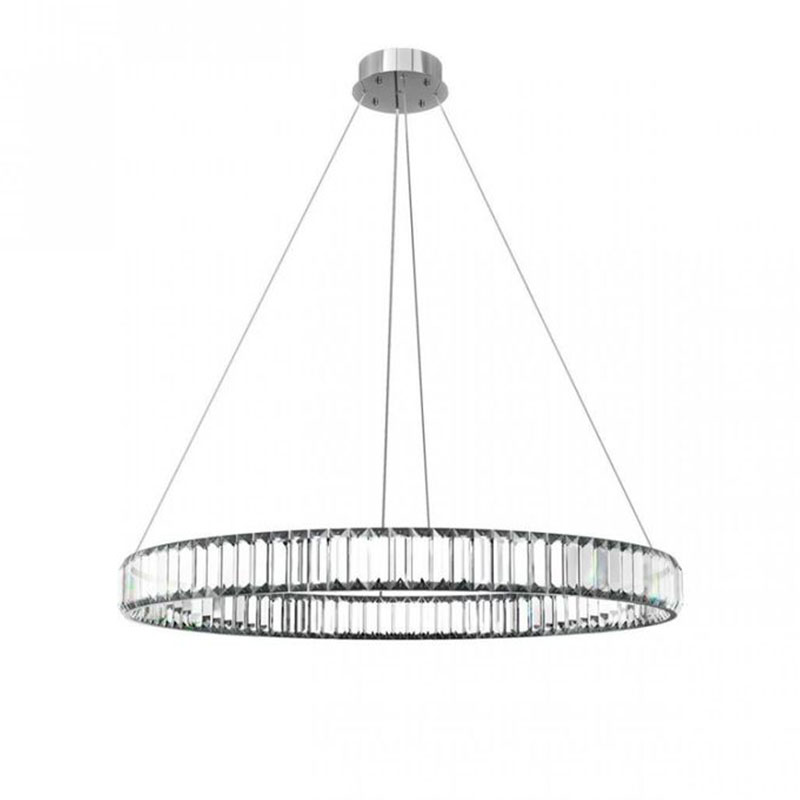 Люстра Crystal Ring Silver диаметр 80 Серебряный Прозрачное Стекло в Челябинске | Loft Concept 