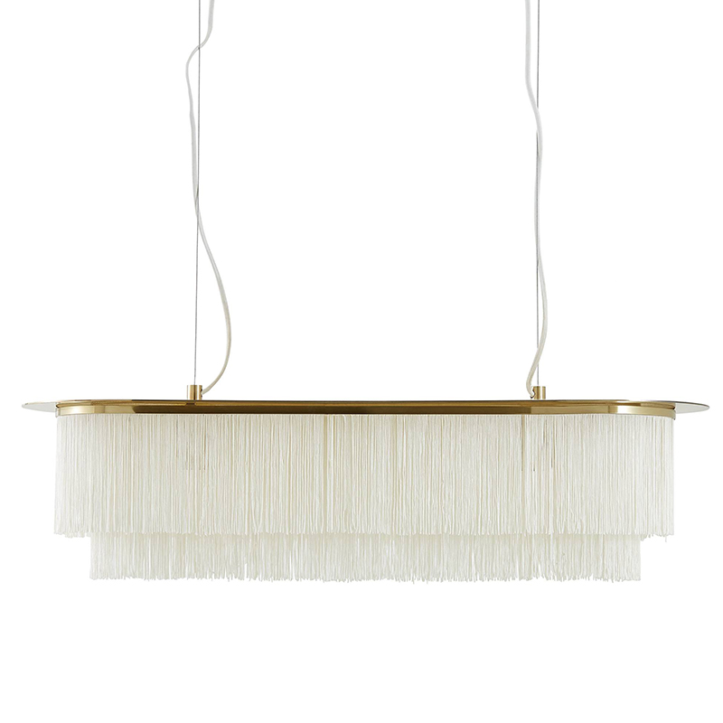 Люстра Houtique Linear Chandelier Cream Кремовый Латунь Люстра Houtique Linear Chandelier Cream Кремовый Латунь в Челябинске | Loft Concept