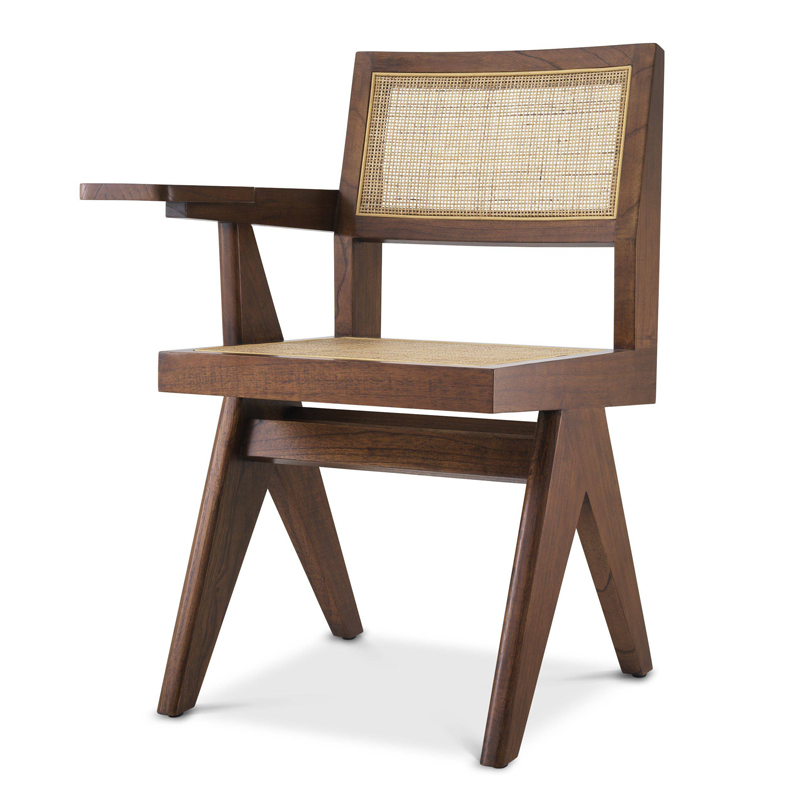 Стул Eichholtz Chair Niclas With Desk brown Бежевый Коричневый Стул Eichholtz Chair Niclas With Desk brown Бежевый Коричневый в Челябинске | Loft Concept