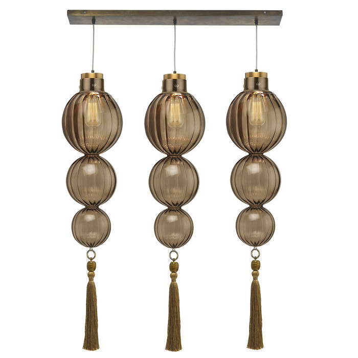 Люстра Heathfield Lighting - Medina Linear 3 Chandelier Хром Латунь Прозрачный Коричневый Голубой Люстра Heathfield Lighting - Medina Linear 3 Chandelier Хром Латунь Прозрачный Коричневый Голубой в Челябинске | Loft Concept