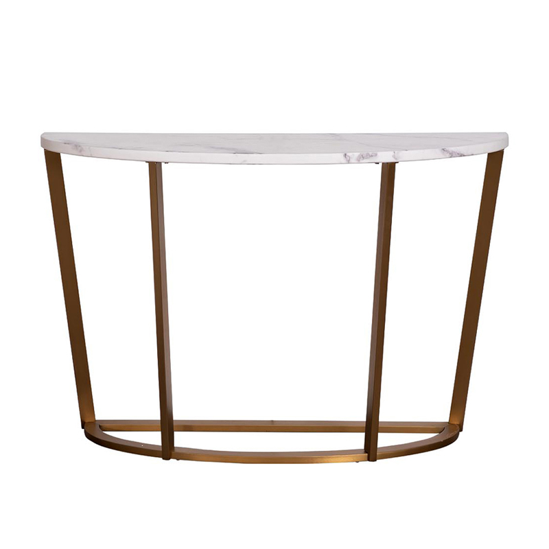 Консоль Carlo Console матовое золото Белый Мрамор Bianco Консоль Carlo Console матовое золото Белый Мрамор Bianco в Челябинске | Loft Concept