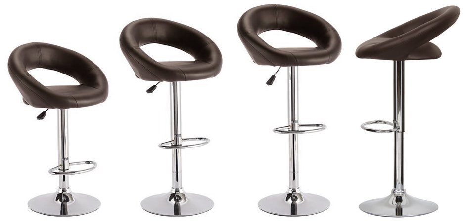 Барный стул Ring Dark Brown - фото №1