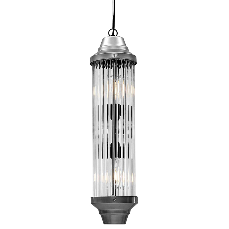 Подвесной светильник Transparent Tubes Pendant Хром Прозрачный Подвесной светильник Transparent Tubes Pendant Хром Прозрачный в Челябинске | Loft Concept