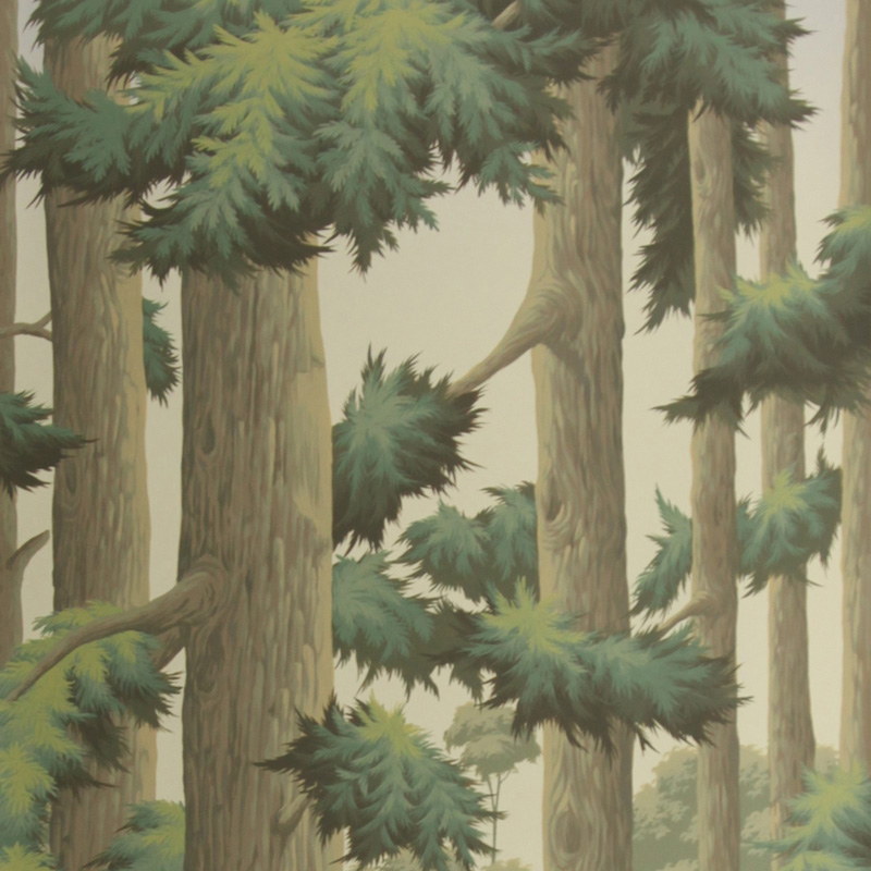 Обои ручная роспись Redwoods Sequoia colourway on Aurore scenic paper Обои ручная роспись Redwoods Sequoia colourway on Aurore scenic paper в Челябинске | Loft Concept