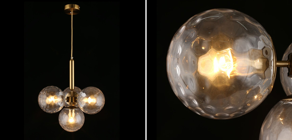 Люстра Bubble Glass с рельефным стеклом Люстра Bubble Glass с рельефным стеклом - Loft-Concept в Челябинске
