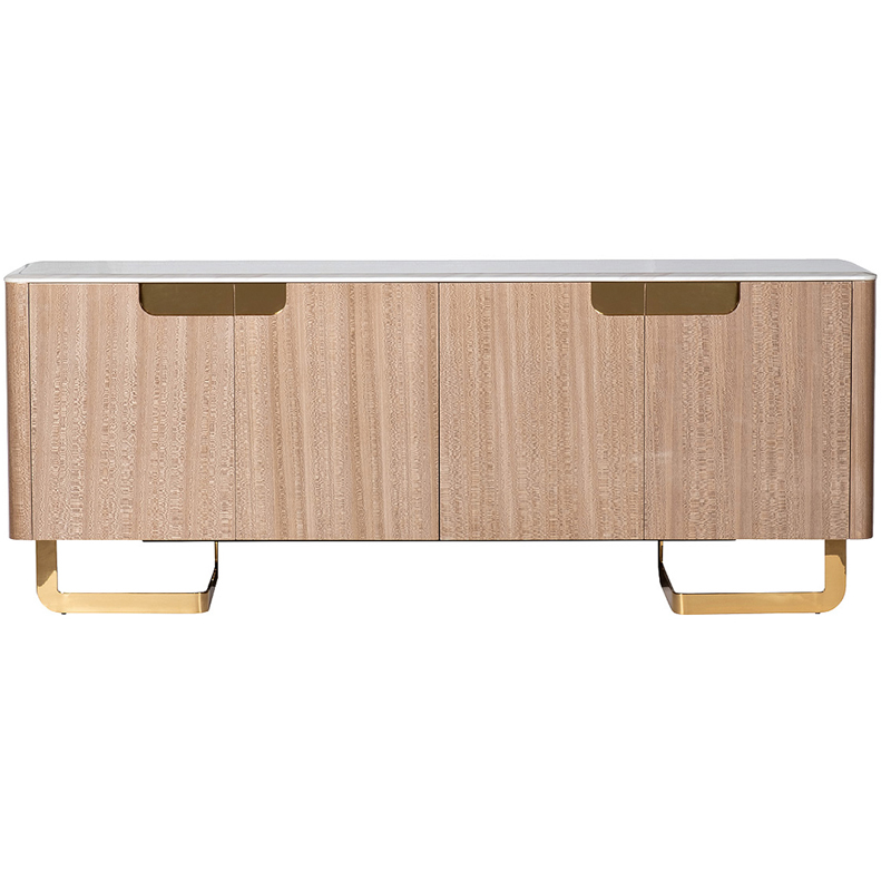 Комод длинный на металлических ножках Bertran Chest of Drawers Латунь Бежевый Белый Комод длинный на металлических ножках Bertran Chest of Drawers Латунь Бежевый Белый в Челябинске | Loft Concept
