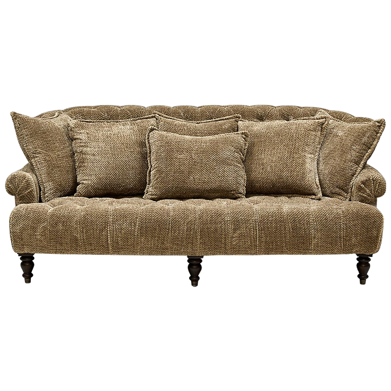 Диван с подушками Gould Sofa Коричневый Коричневый Диван с подушками Gould Sofa Коричневый Коричневый в Челябинске | Loft Concept