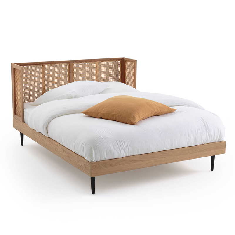 Кровать Nora Wicker Bed Светлый дуб Кровать Nora Wicker Bed Светлый дуб в Челябинске | Loft Concept