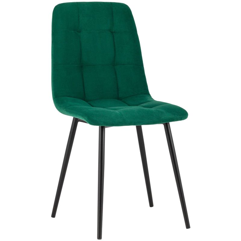 Стул NANCY S-2 Chair Изумрудный Велюр Изумрудный Черный Стул NANCY S-2 Chair Изумрудный Велюр Изумрудный Черный в Челябинске | Loft Concept