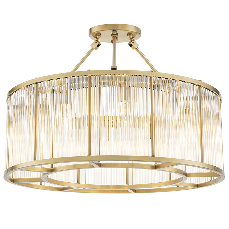 Потолочный светильник Eichholtz Ceiling Lamp Bernardi L Латунь Прозрачное Стекло Потолочный светильник Eichholtz Ceiling Lamp Bernardi L Латунь Прозрачное Стекло в Челябинске | Loft Concept