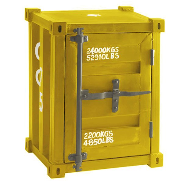 Тумбочка морской контейнер CARLINGUE Sea Container yellow Тумбочка морской контейнер CARLINGUE Sea Container yellow в Челябинске | Loft Concept