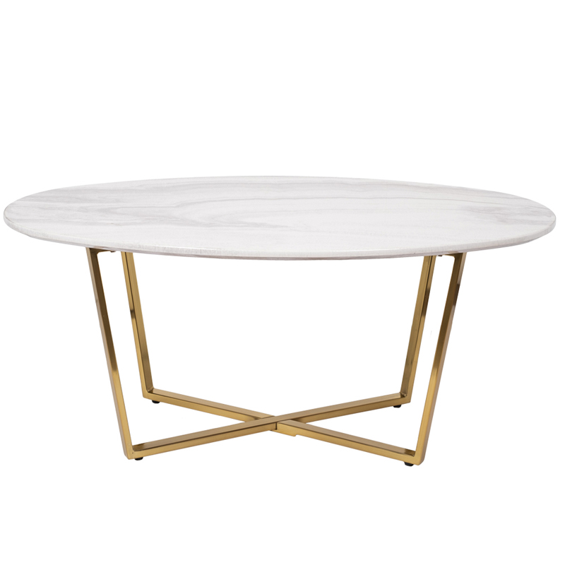 Кофейный стол Marsali Coffee Table Золотой Белый Кофейный стол Marsali Coffee Table Золотой Белый в Челябинске | Loft Concept