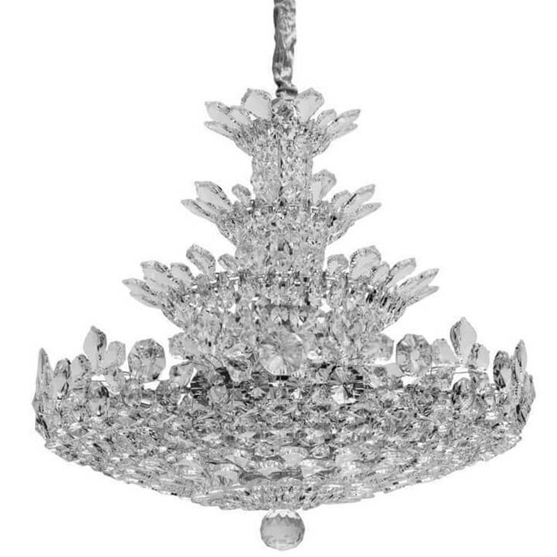 Люстра Griselda Crystal Chandelier 80 Хром Прозрачный Люстра Griselda Crystal Chandelier 80 Хром Прозрачный в Челябинске | Loft Concept
