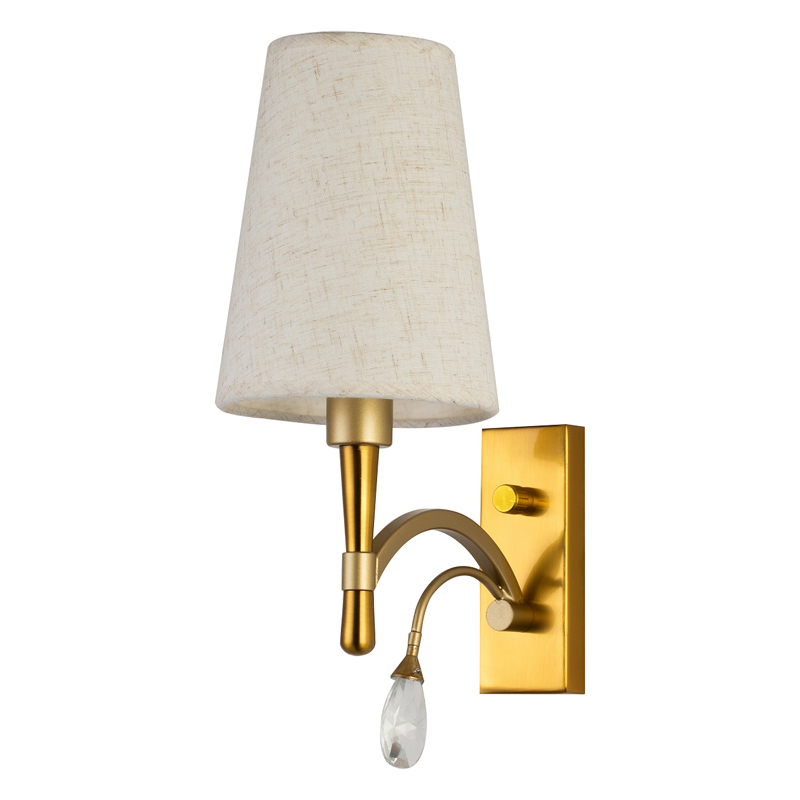 Бра Desiree Sconce Латунь матовое золото Белый Прозрачный Бра Desiree Sconce Латунь матовое золото Белый Прозрачный в Челябинске | Loft Concept