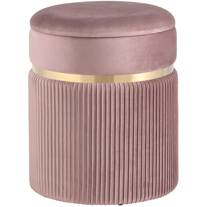 Пуф с ящиком розовый Glossy Velor Розовый пастельный Пуф с ящиком розовый Glossy Velor Розовый пастельный в Челябинске | Loft Concept