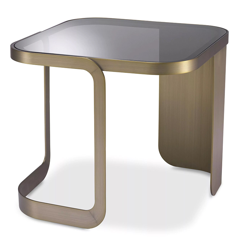 Приставной стол Eichholtz Side Table Numa Латунь Стекло Смок Приставной стол Eichholtz Side Table Numa Латунь Стекло Смок в Челябинске | Loft Concept