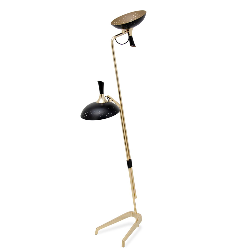 Торшер ABBEY Floor lamp Черный Глянцевое золото Торшер ABBEY Floor lamp Черный Глянцевое золото в Челябинске | Loft Concept