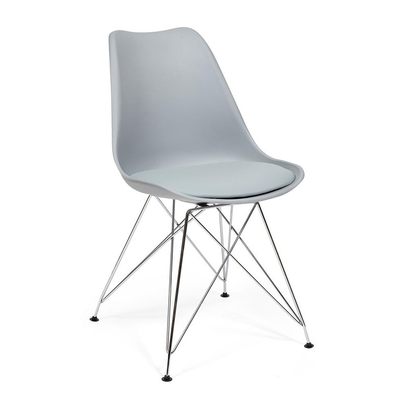 Стул DSR gray Серый Хром Стул DSR gray Серый Хром в Челябинске | Loft Concept