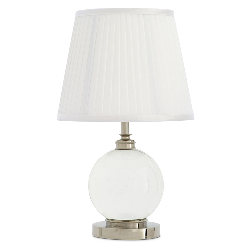Настольная лампа Eichholtz Table Lamp Octavia Прозрачный Белый Никель Настольная лампа Eichholtz Table Lamp Octavia Прозрачный Белый Никель в Челябинске | Loft Concept