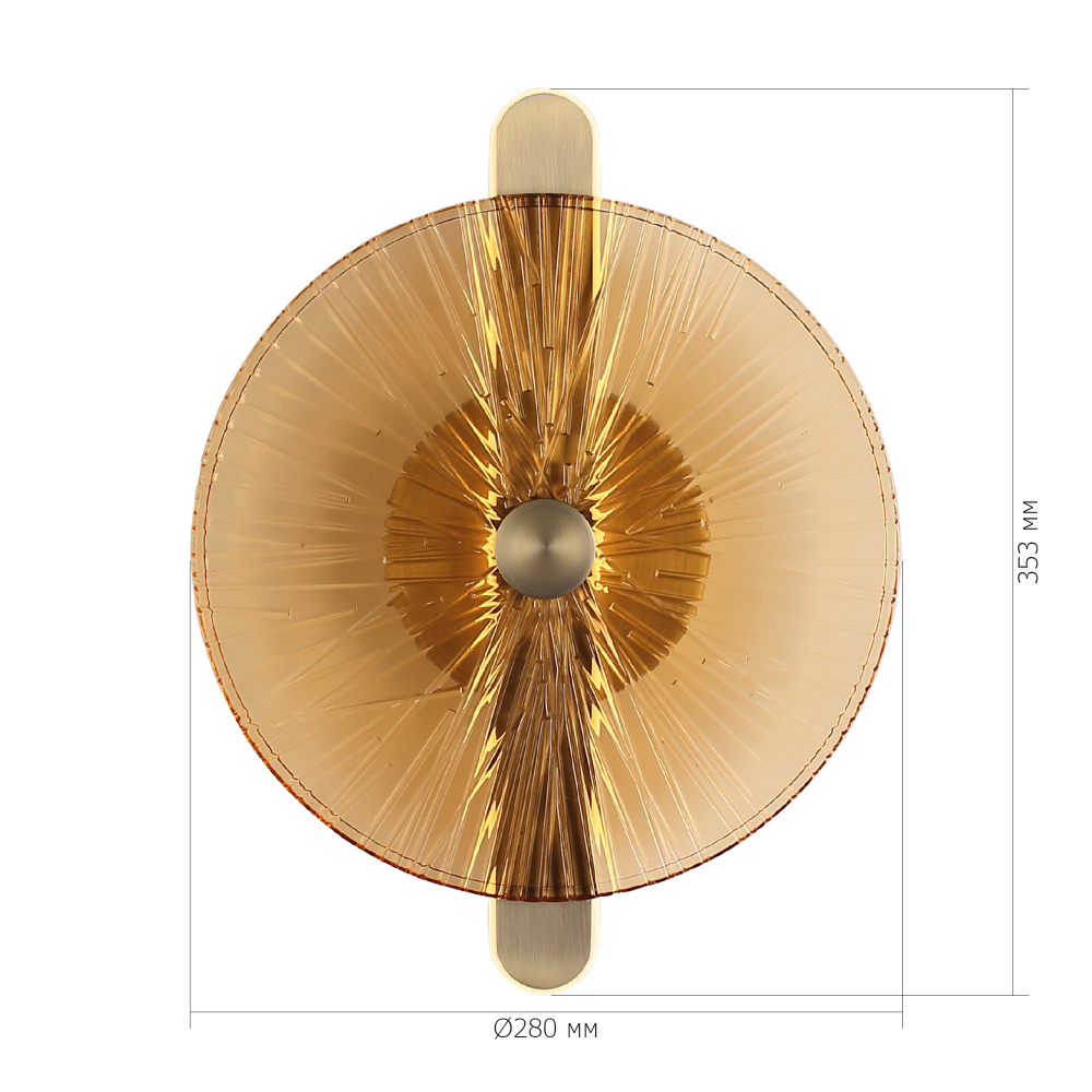 Бра с круглым стеклянным плафоном Gingham в Челябинске