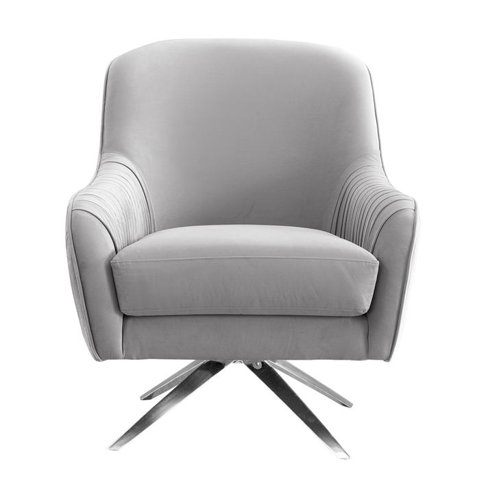 Кресло вращающееся Mistic Armchair Светло-серый Нержавеющая сталь Кресло вращающееся Mistic Armchair Светло-серый Нержавеющая сталь в Челябинске | Loft Concept