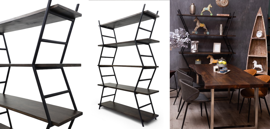 Стеллаж Industrial Zigzag Dark Wood Стеллаж Industrial Zigzag Dark Wood - Loft-Concept в Челябинске
