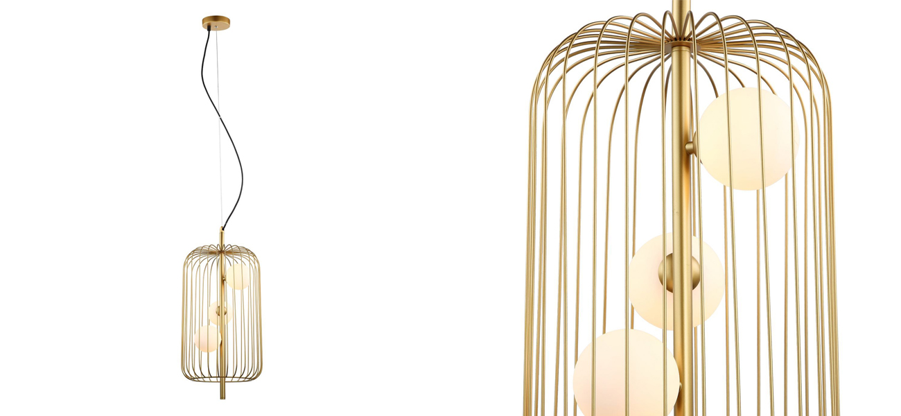 Люстра цвета золота Michelle - фото