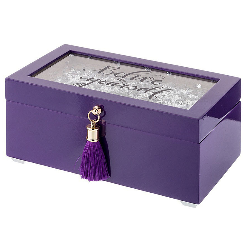 Шкатулка Snowflakes Lilac Box Фиолетовый Шкатулка Snowflakes Lilac Box Фиолетовый в Челябинске | Loft Concept