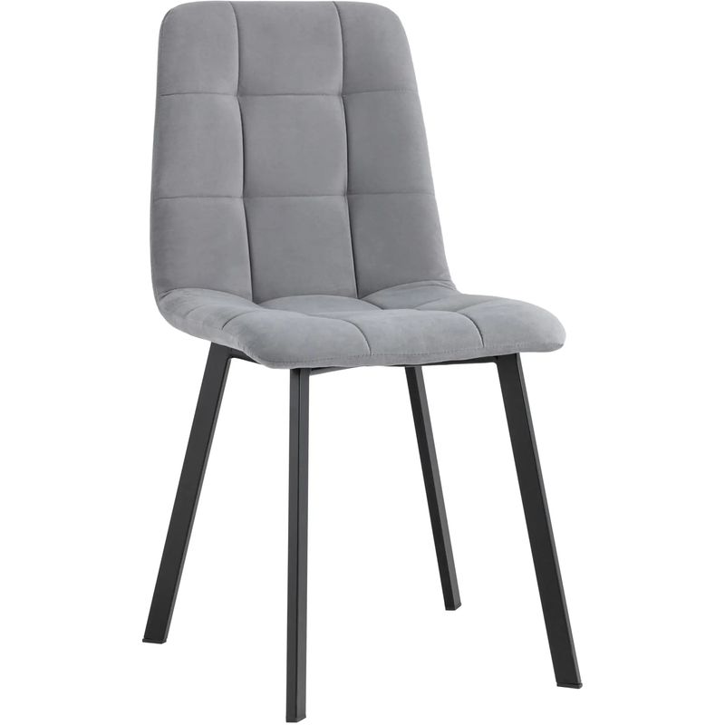 Стул NANCY S Chair Серый велюр Серый Черный Стул NANCY S Chair Серый велюр Серый Черный в Челябинске | Loft Concept