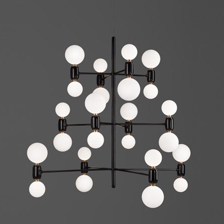 Люстра PARACHILNA Aballs Chandelier Черный Люстра PARACHILNA Aballs Chandelier Черный в Челябинске | Loft Concept