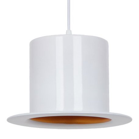 Подвесной светильник Pendant Lamp Banker Bowler Hat White I Белый Подвесной светильник Pendant Lamp Banker Bowler Hat White I Белый в Челябинске | Loft Concept