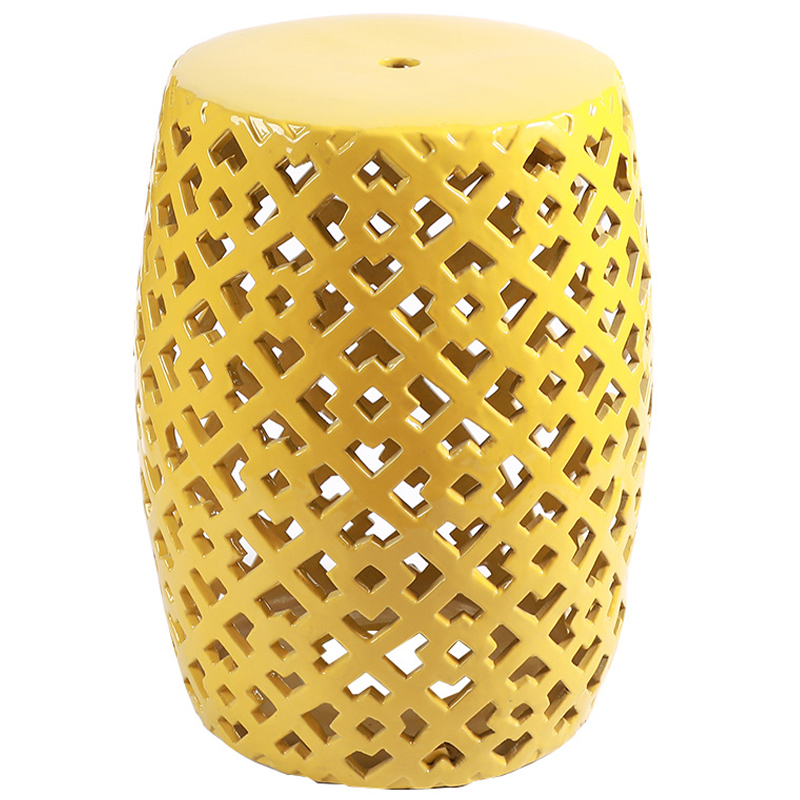 Керамический табурет Yellow Ornament Ceramic Stool Желтый Керамический табурет Yellow Ornament Ceramic Stool Желтый в Челябинске | Loft Concept