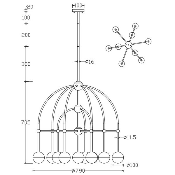 Люстра Heidy Chrome Chandelier 10 Люстра Heidy Chrome Chandelier 10 в Челябинске