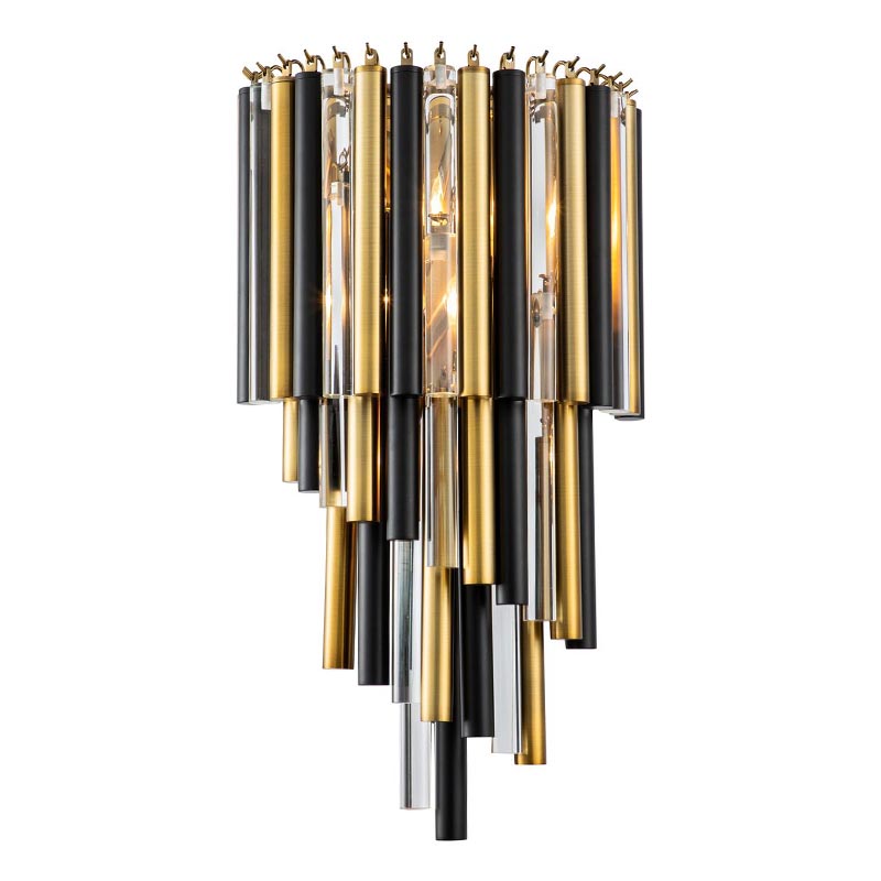 Бра Black Brass Symphony Wall Lamp Черный Латунь Прозрачный (Transparent) Бра Black Brass Symphony Wall Lamp Черный Латунь Прозрачный (Transparent) в Челябинске | Loft Concept