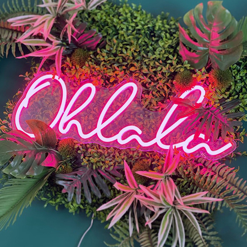Неоновая настенная лампа Oh La La Neon Wall Lamp Розовый Розовый Прозрачный в Челябинске | Loft Concept 