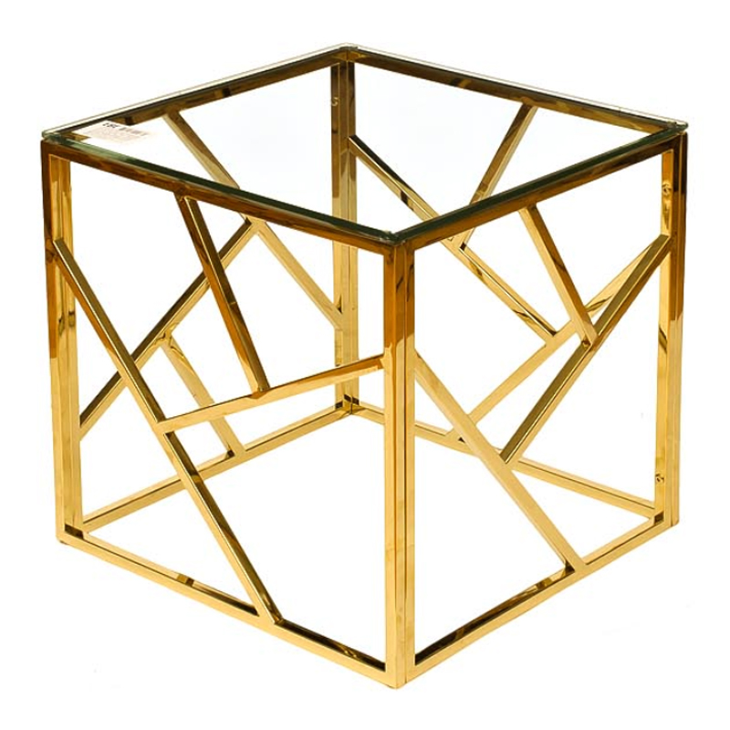 Приставной стол Serene Furnishing Gold Clear Glass Top Side Table Золотой Прозрачное Стекло Приставной стол Serene Furnishing Gold Clear Glass Top Side Table Золотой Прозрачное Стекло в Челябинске | Loft Concept